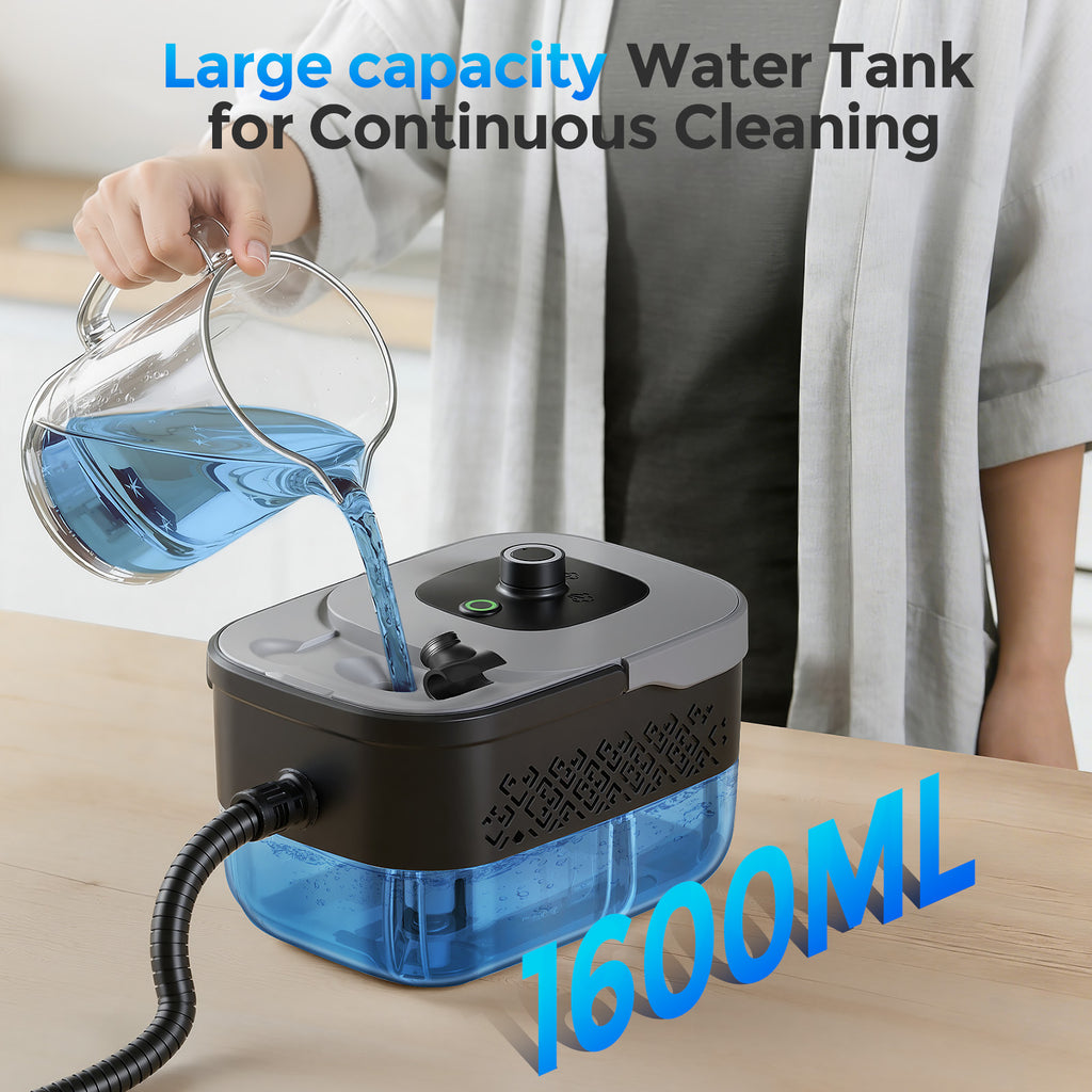 Vperac 7 in 1 Portable Steam Cleaner for Home with 1800W High Pressure, 15s Quick Heat-Up, 1600ML Large Tank, Handheld Steam Cleaner for Kitchen Upholstery, Tile, Car, Bathroom, Grout, Floor